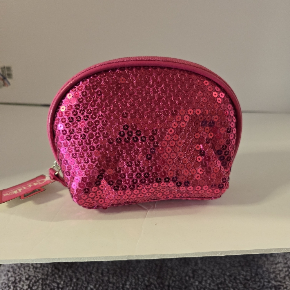 Caboodle Sequin Pink Padded Women's Cosmetic Bag